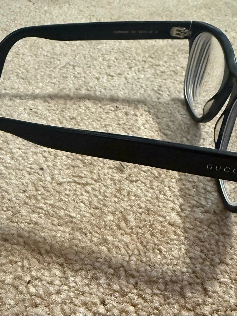 Gucci Black Acetate Men's Eyeglasses - Classic Designer Frame